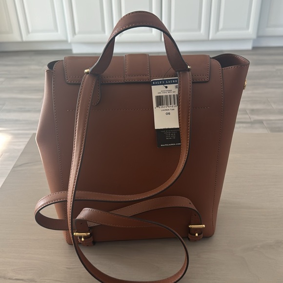 New With Tag: Ralph Lauren leather backpack purse. - Picture 2 of 4